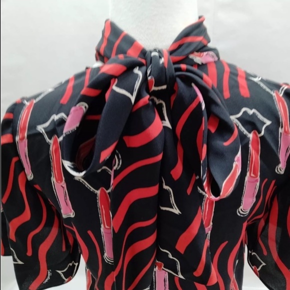 Valentino Garavani Red and Black Blouse - Picture 3 of 5